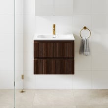 Panama 600mm Wall Hung Single Vanity with Integrated Basin